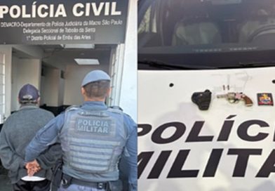 PM prende homem armado após violência doméstica em Embu das Artes PM prende homem armado após violência doméstica em Embu das Artes