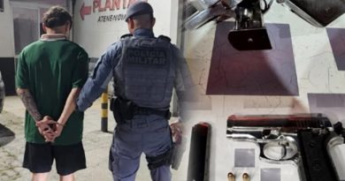 Homem é detido por porte de arma em Embu das Artes Homem é detido por porte de arma em Embu das Artes