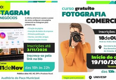 Vargem Grande abre cursos gratuitos sobre Instagram e fotografia
